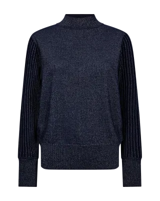 Freequent Trui met glittereffect Blauw