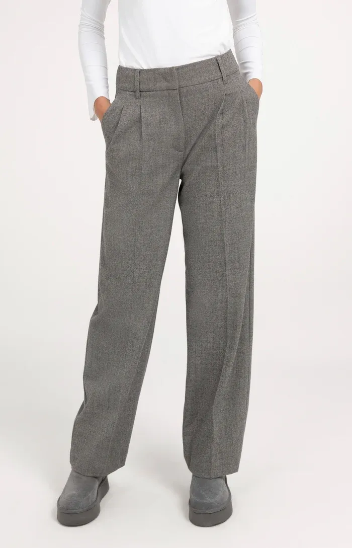 YAYA Zachte geweven pantalon Grijs