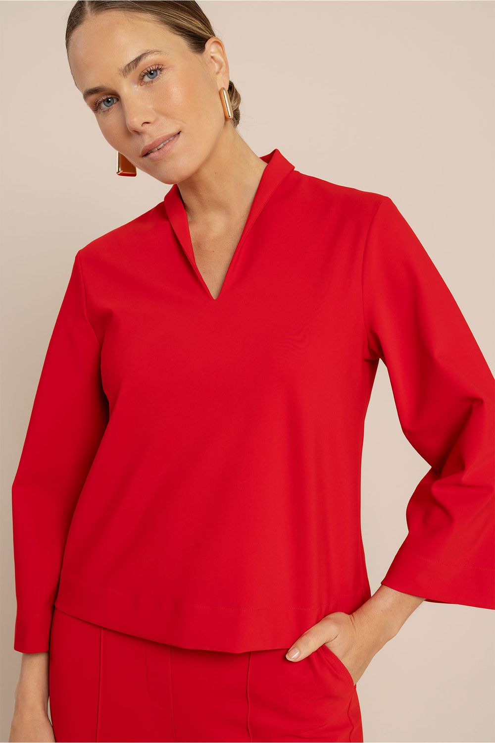Studio Anneloes Cynthia bonded top Rood