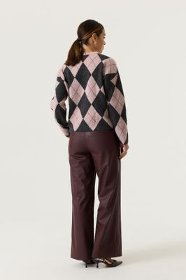 Garcia ladies Trui met ruitjes Paars