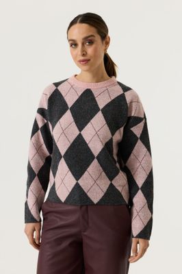 Garcia ladies Trui met ruitjes Paars