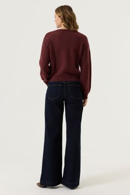 Garcia ladies Vest met glitter ruitpatroon Rood