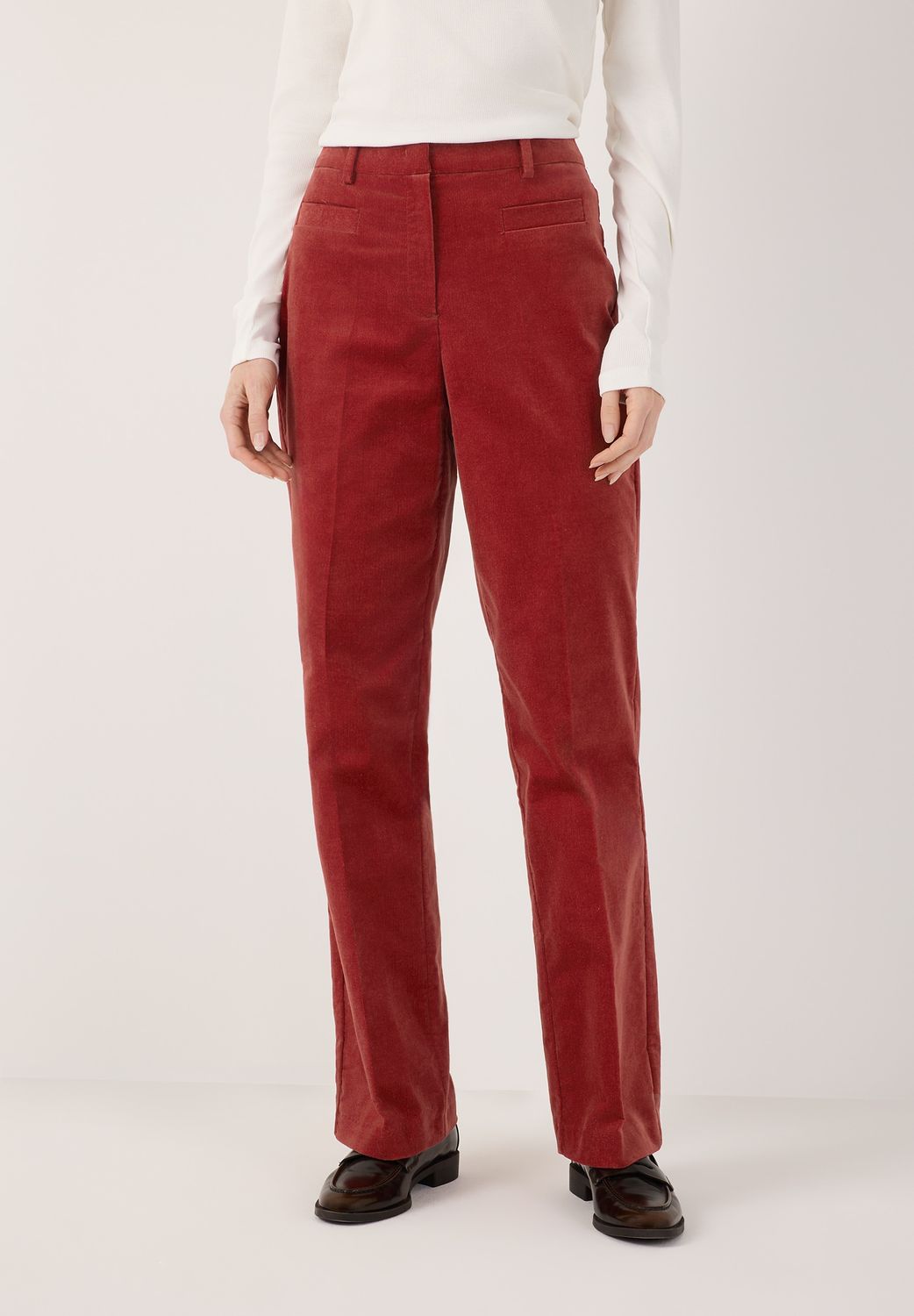 moreandmore Stretch Fluwelen broek Oranje