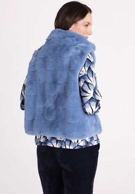 Frank Walder Zacht Vest Blauw