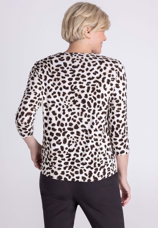 Frank Walder  shirt met plooien Beige