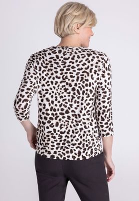 Frank Walder  shirt met plooien Beige