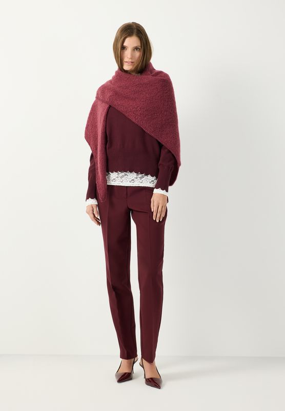 moreandmore Slim Fit Broek Rood