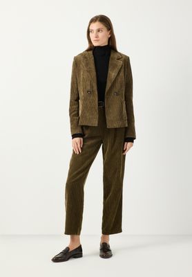 moreandmore Corduraoy Barrel Broek met riem Groen