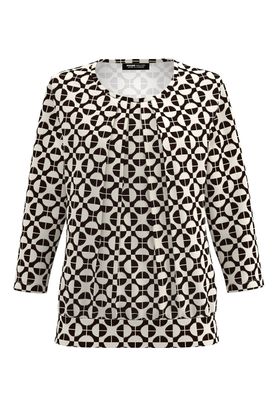 Frank Walder shirt met plooien Beige / Bruin