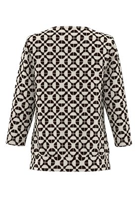 Frank Walder shirt met plooien Beige / Bruin