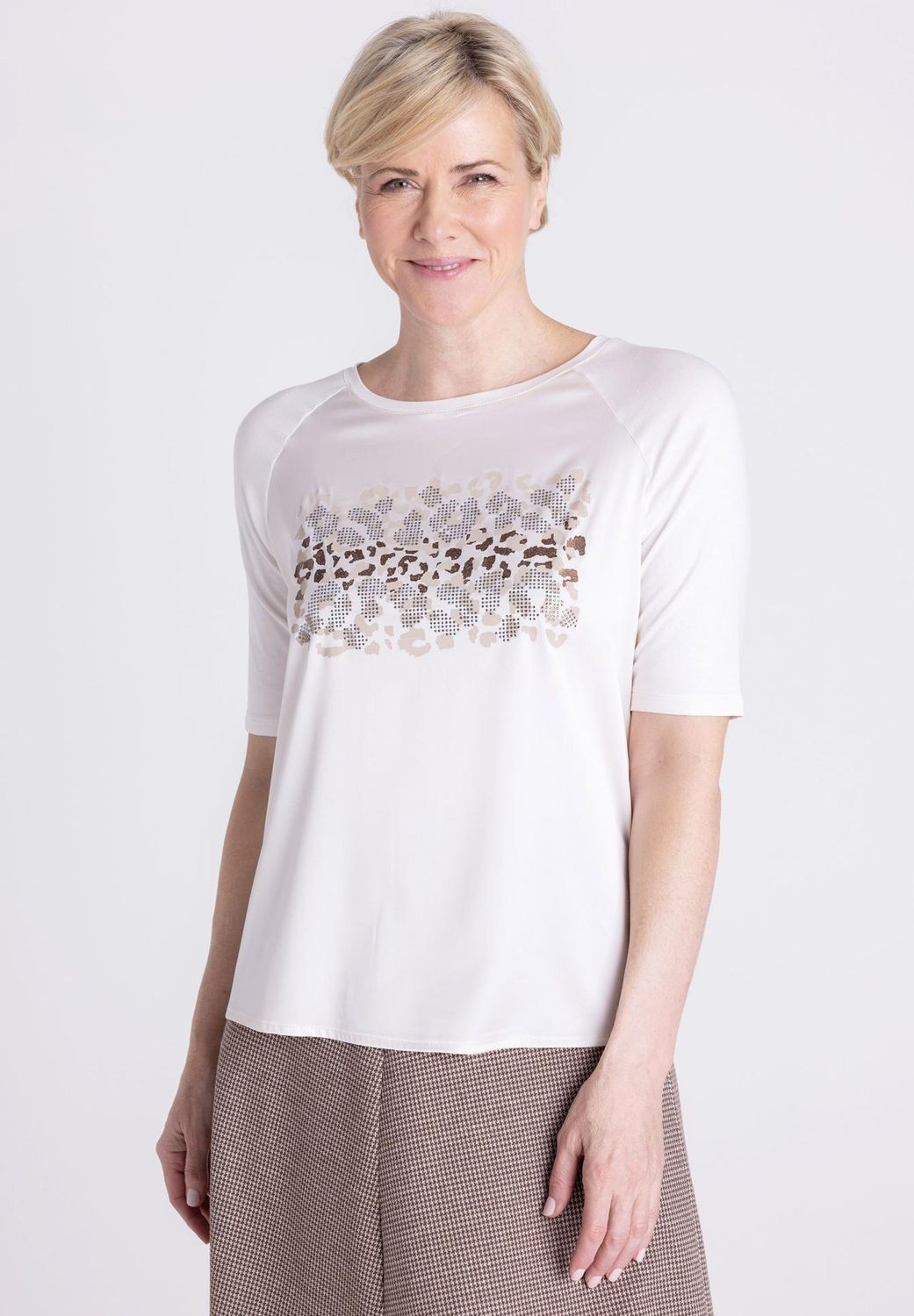 Frank Walder T-Shirt met opdruk Beige