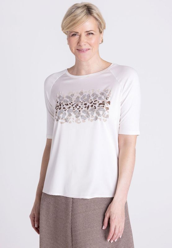 Frank Walder T-Shirt met opdruk Beige