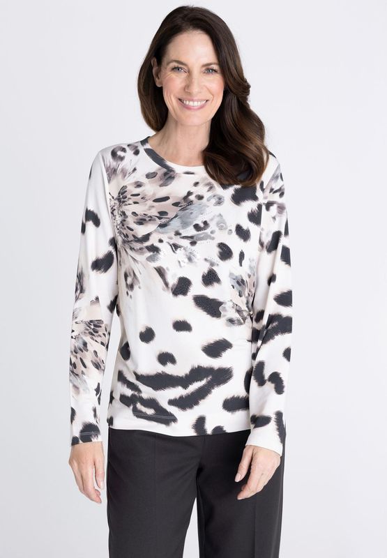 Frank Walder shirt met lange mouwen Beige/ Bruin