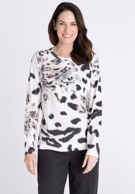 Frank Walder shirt met lange mouwen Beige/ Bruin