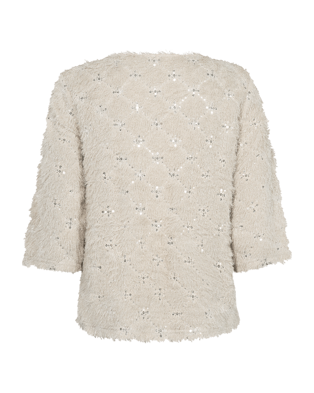 Freequent Blouse met all over patroon met zachte glinstering Beige