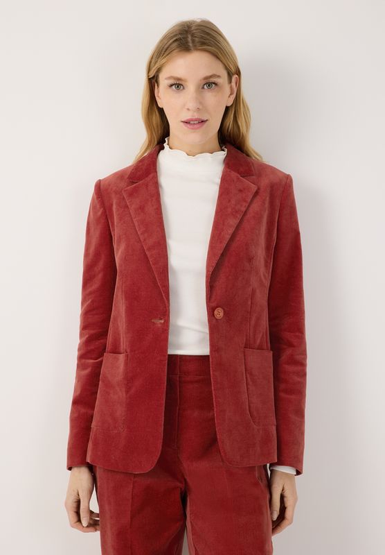 moreandmore Fluwelen Blazer Oranje