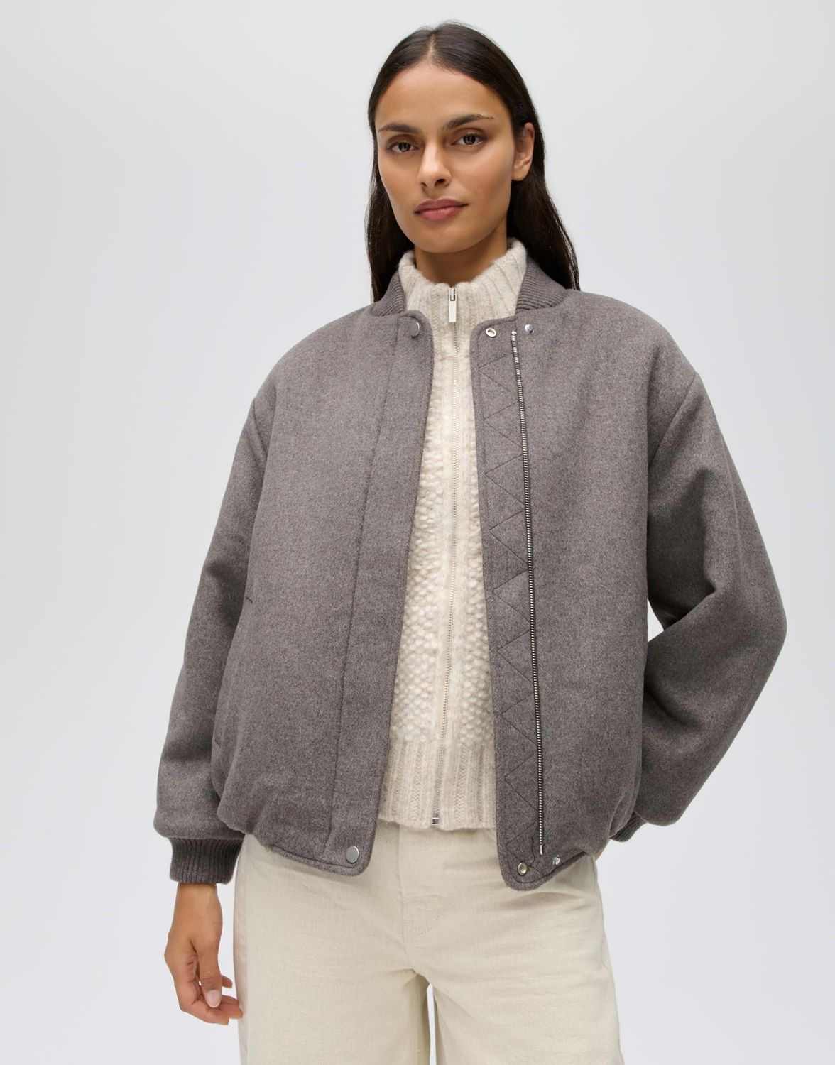 Opus Huldara Omkeerbaar jasje Beige