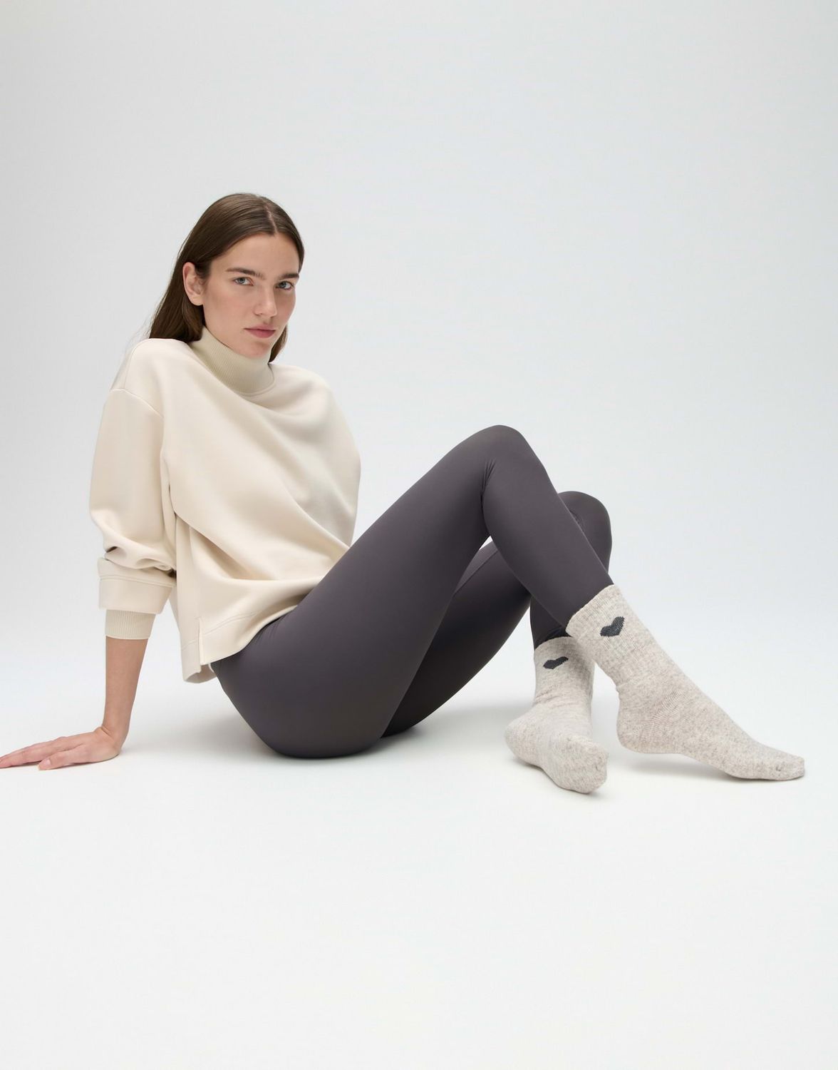 Opus Sokken met kasjmier en wol Beige