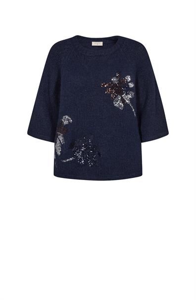 Freequent Trui met pailletten Blauw