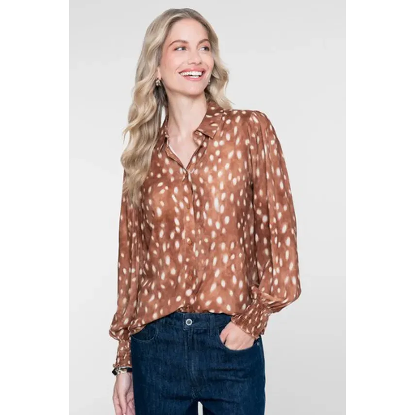 Geisha blouse Bruin