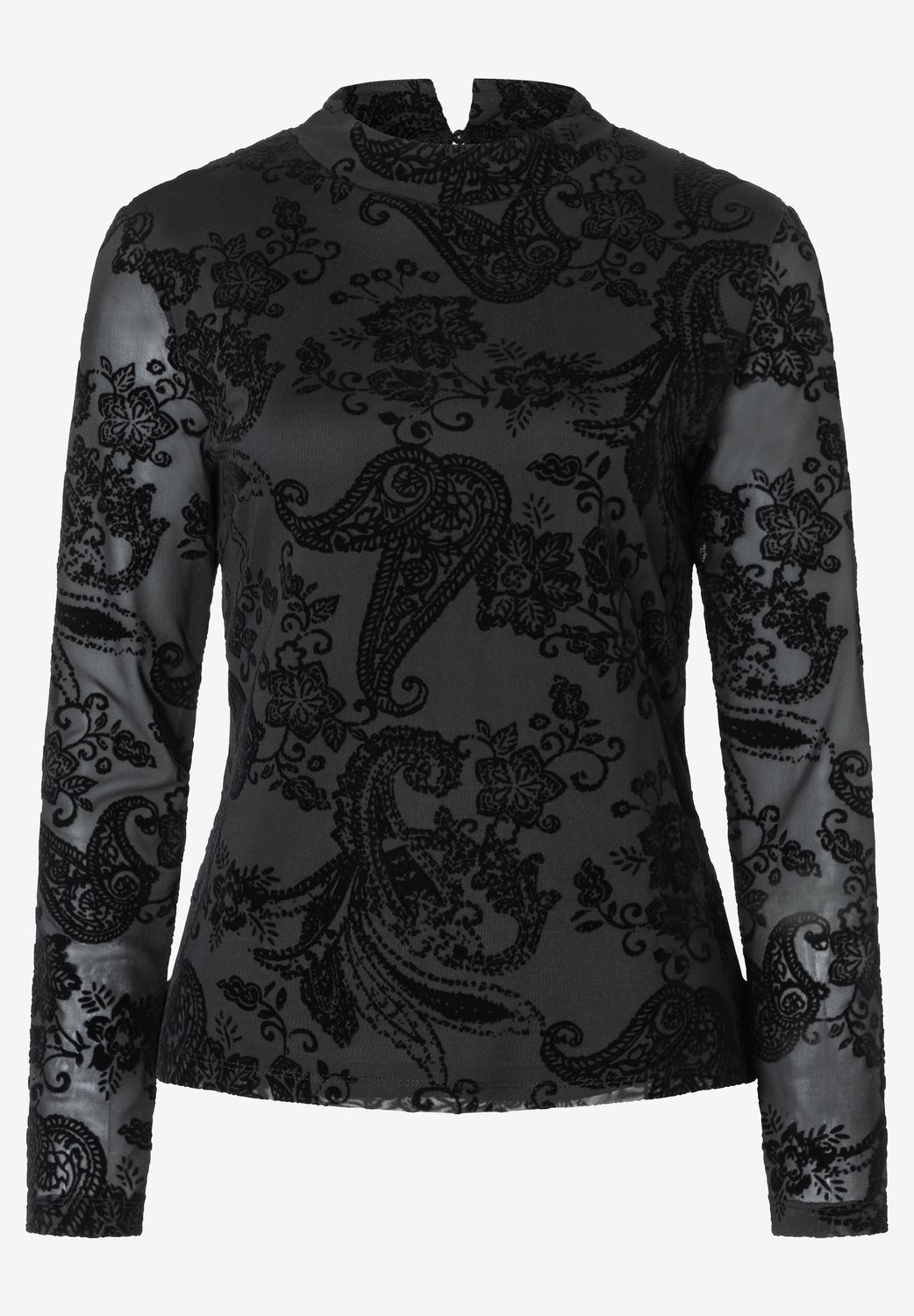 More&amp;More Mesh turtle neck Zwart