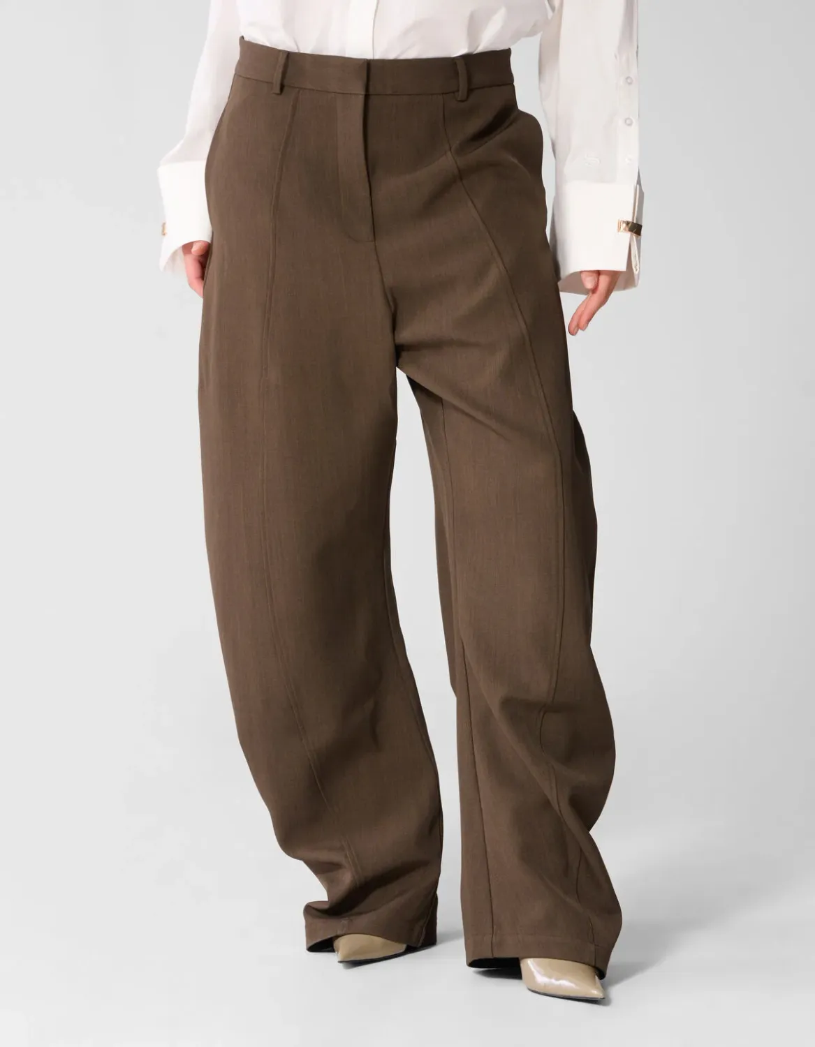 Shoeby Barrel Fit Broek Bruin