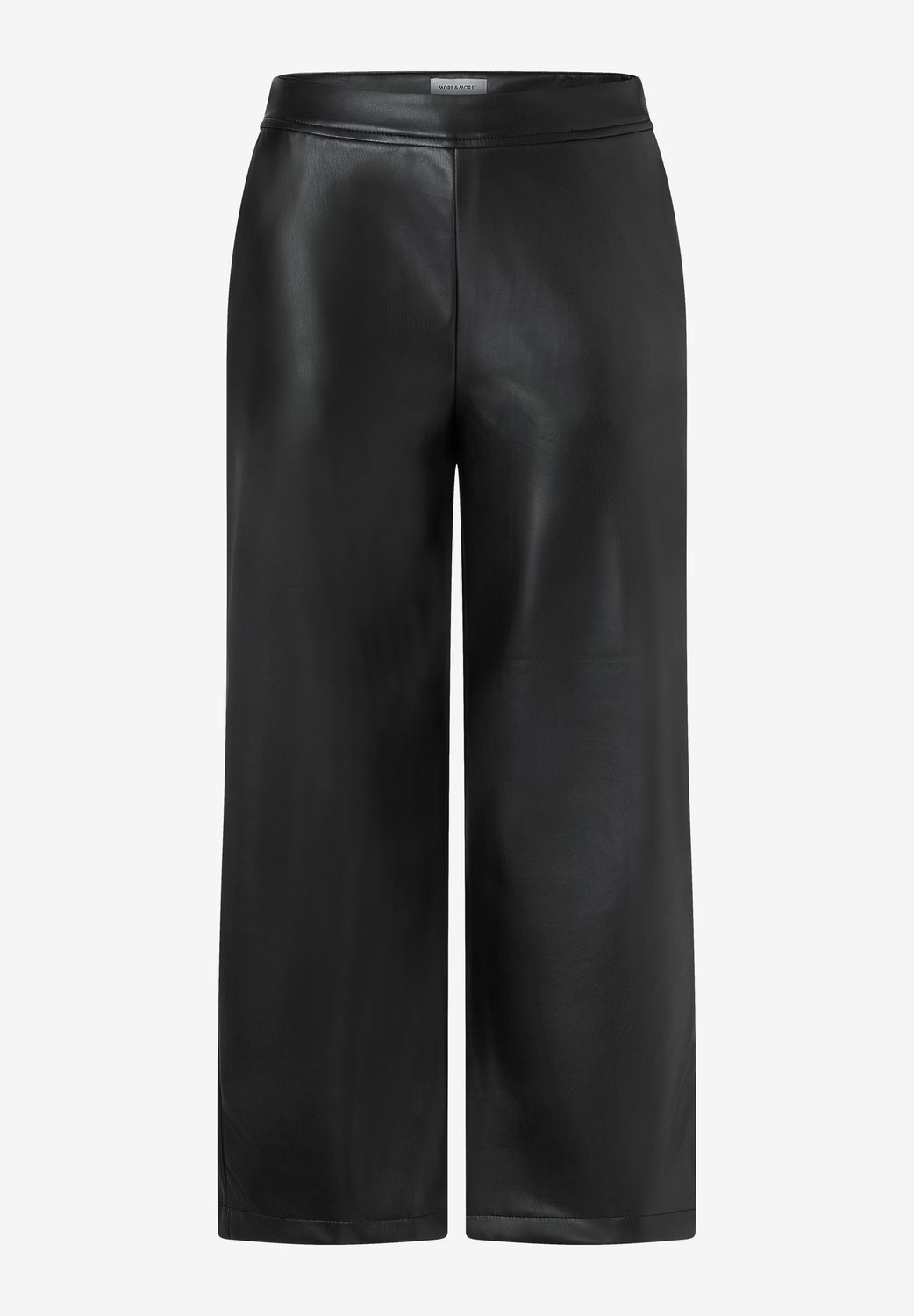 More&amp;More Kunstleren Culotte Broek Zwart