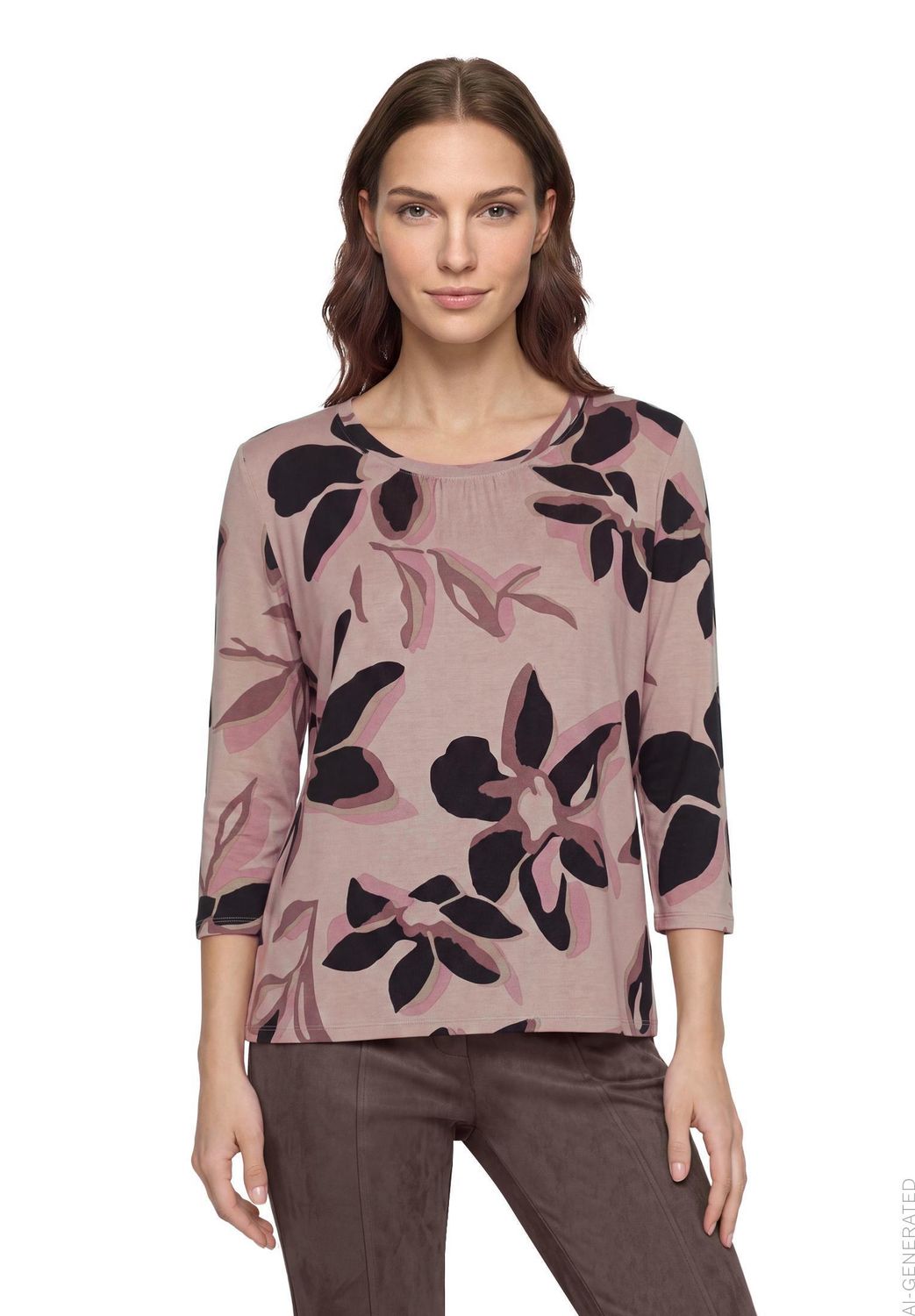 Betty Barclay Top Mouwen 3/4 Zwart/Roze