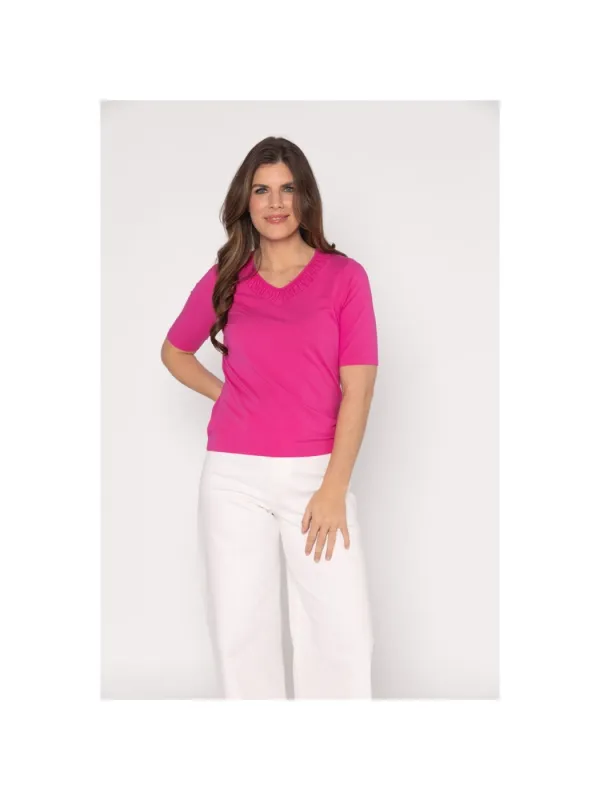 Roberto Sarto T-shirt v-hals Roze Roberto Sarto T-shirt v-hals Roze