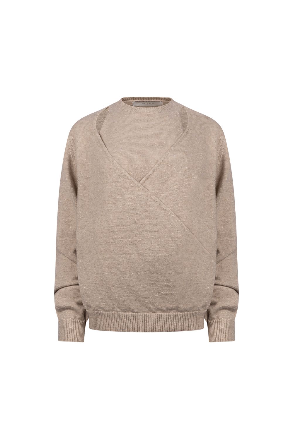 Nukus Merel Trui lurex Beige