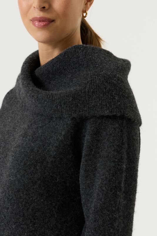 Garcia off shoulder Trui Grijs