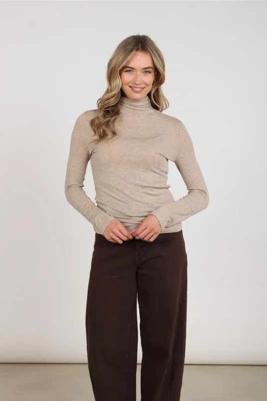 Nukus Ginny Col trui Taupe