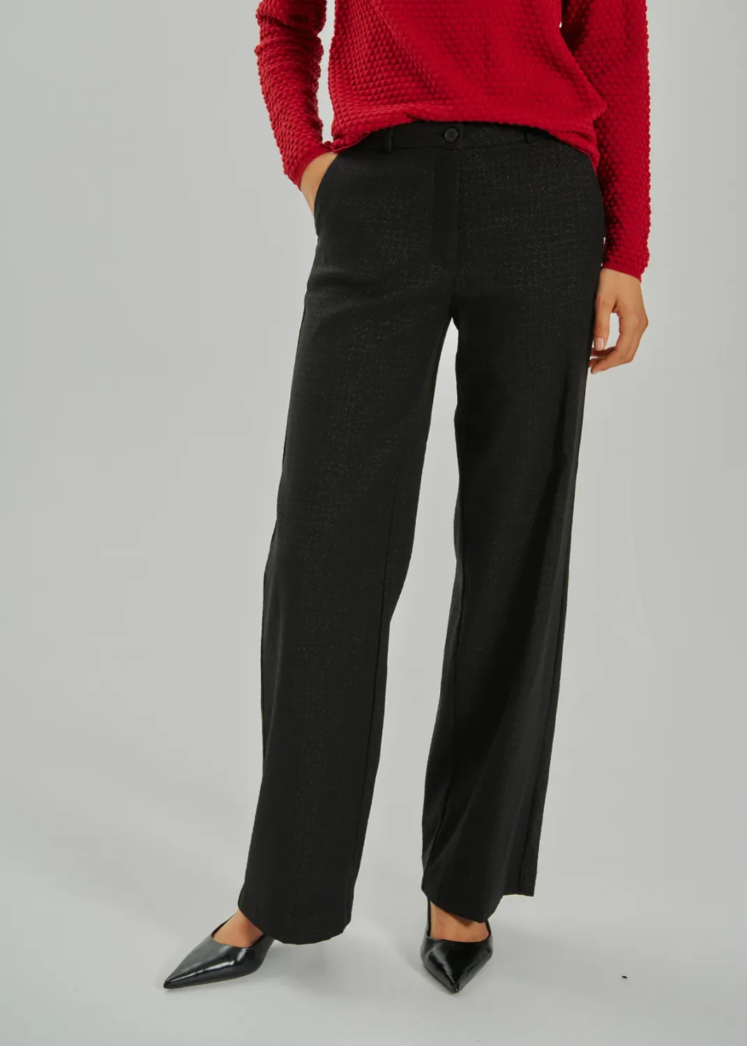 Freequent Glitter broek Zwart