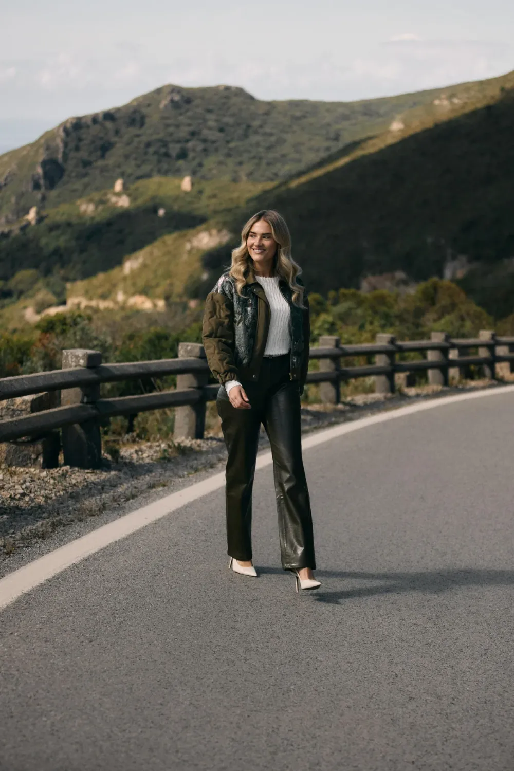 Nukus Patricia leren Broek Groen