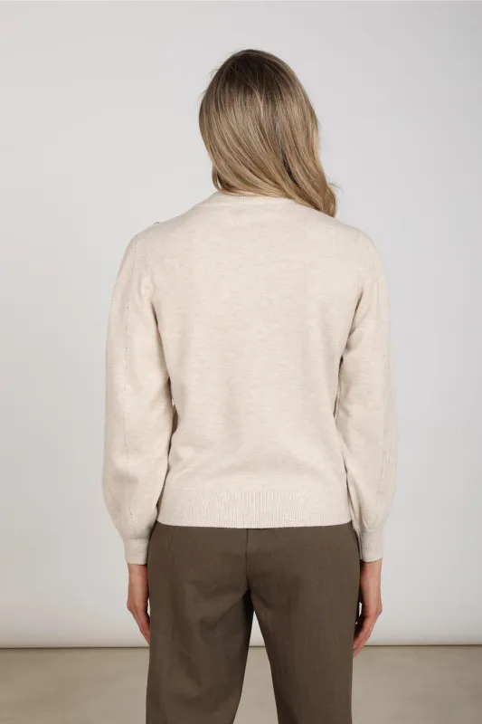 Nukus Molly Trui met kralen beige