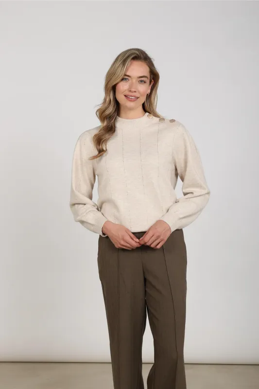 Nukus Molly Trui met kralen beige