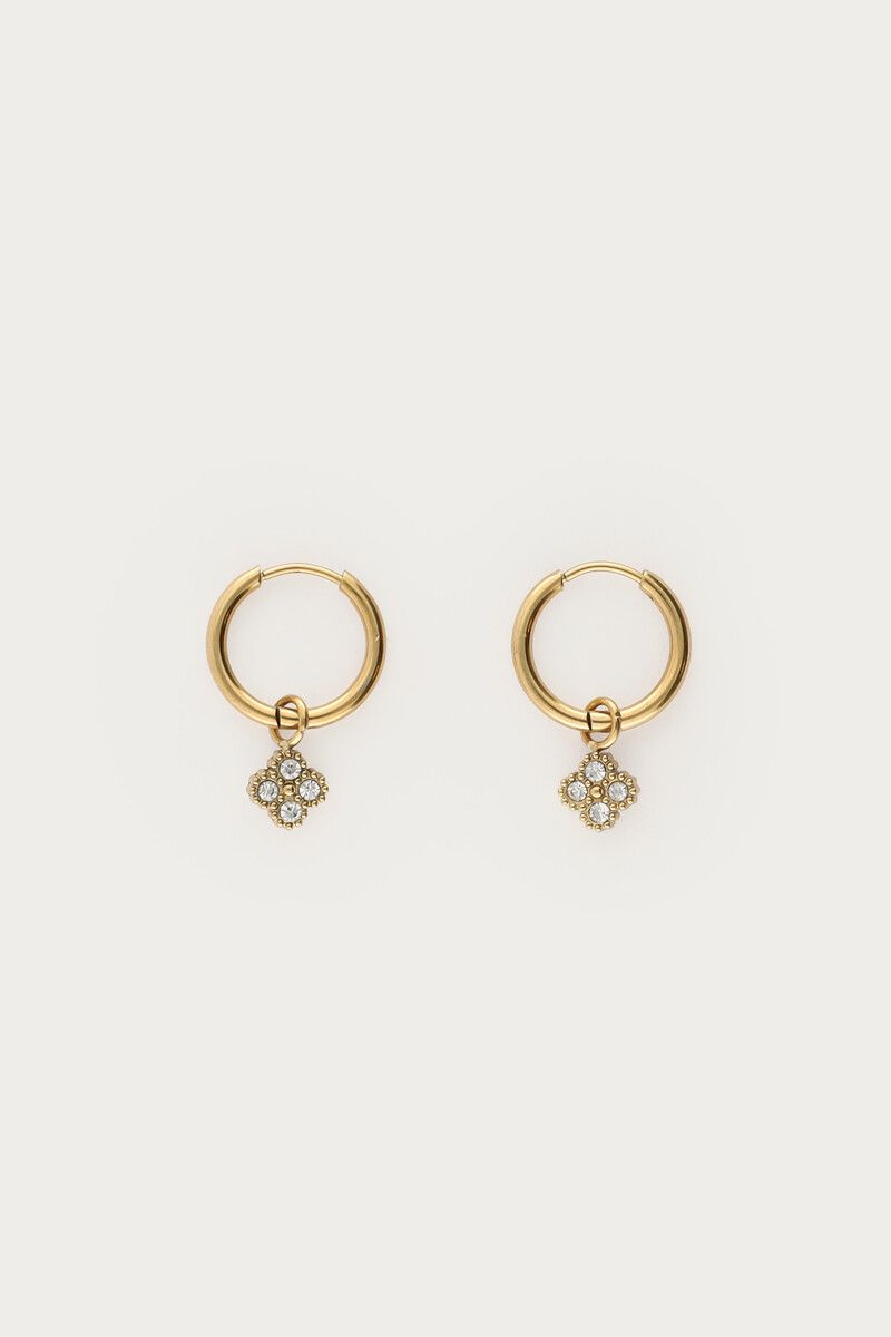 My Jewellery Midnight mini oorringen ronde klaver Goud