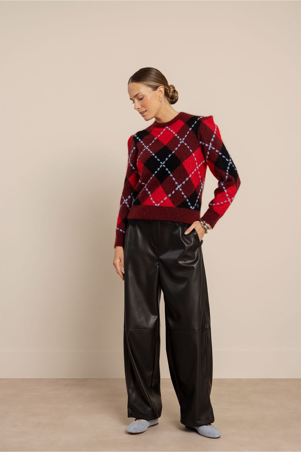 Studio Anneloes Arly argyle Trui Rood