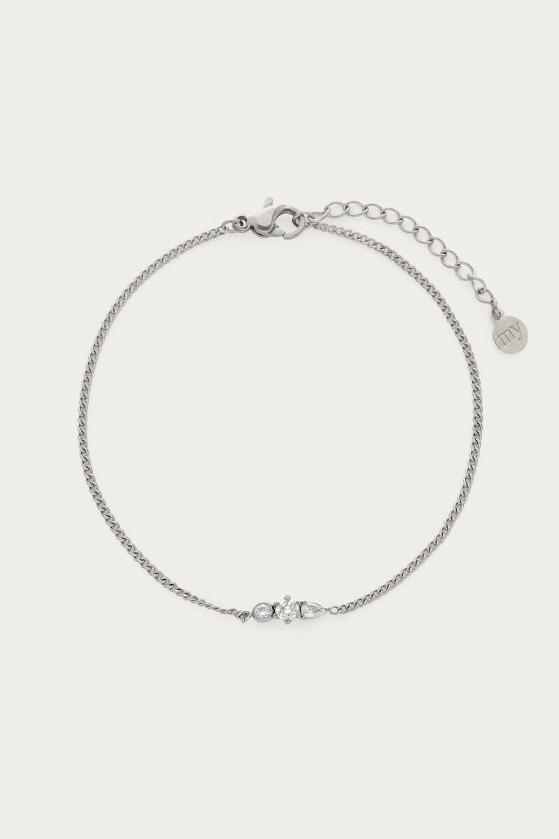 My Jewellery Magical armband met drie strass stenen Zilver