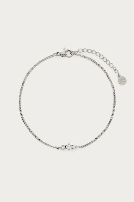 My Jewellery Magical armband met drie strass stenen Zilver