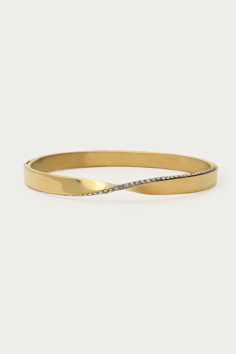 My Jewellery Magical twisted bangle met strass stenen Goud
