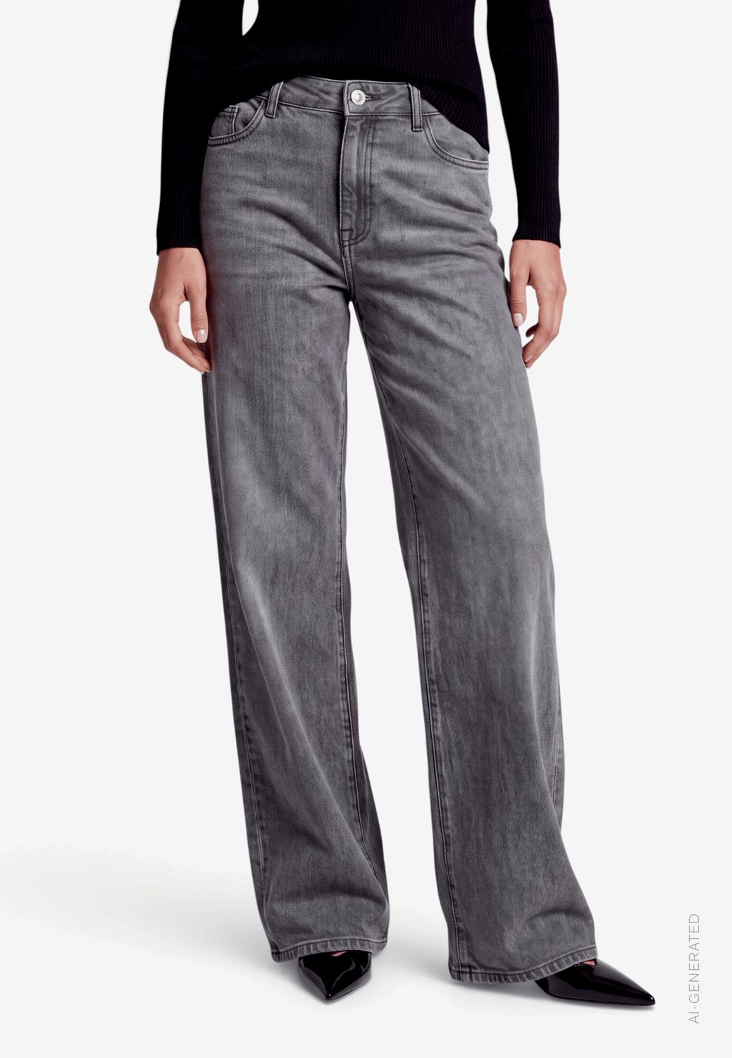 Zero Jeans met wijde pijpen Grijs