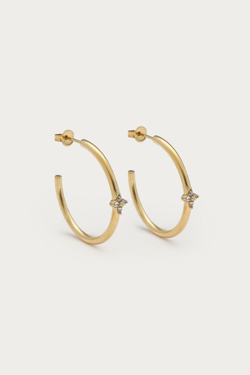 My Jewellery Magical oorring met klaver strass Goud