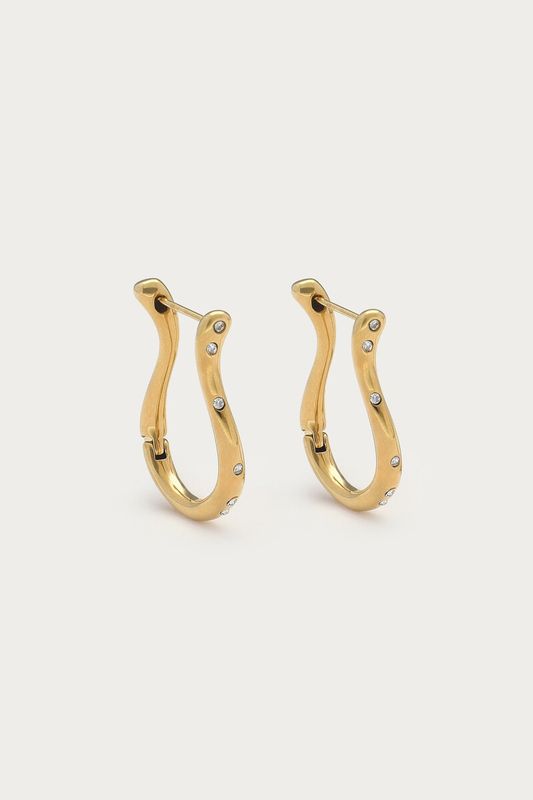 My Jewellery Magical organische oorringen met strass Goud