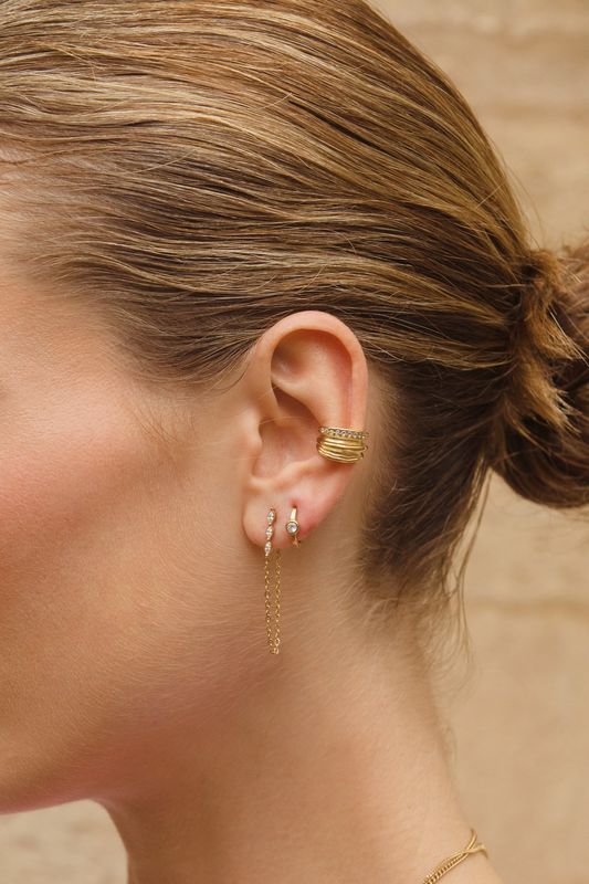 My Jewellery Magical studs met strass en chain Zilver