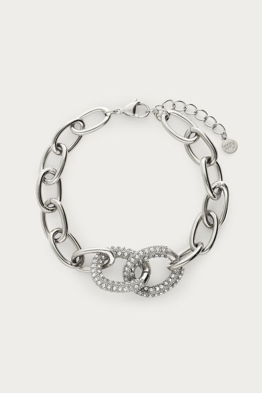 My Jewellery Magical chunky schakelarmband met strass stenen Zilver