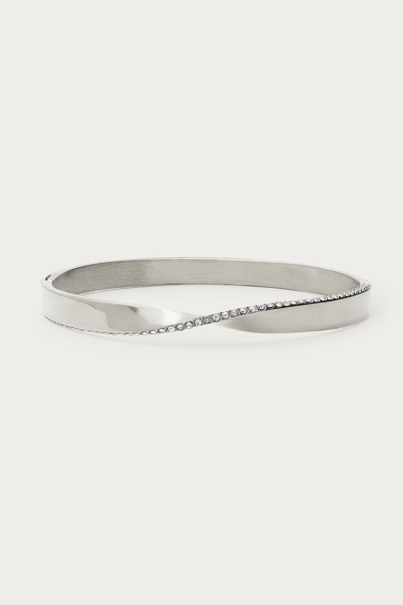 My Jewellery Magical twisted bangle met strass stenen Zilver