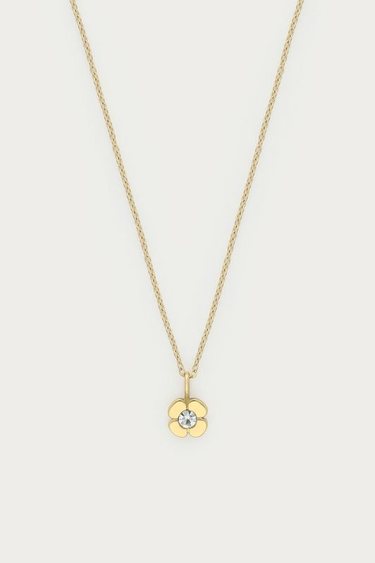My Jewellery Magical ketting met bloem en strass steen Goud