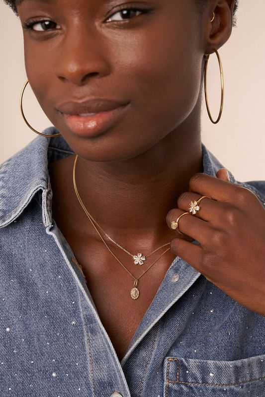 My Jewellery Magical ketting met ovalen strass steen Goud