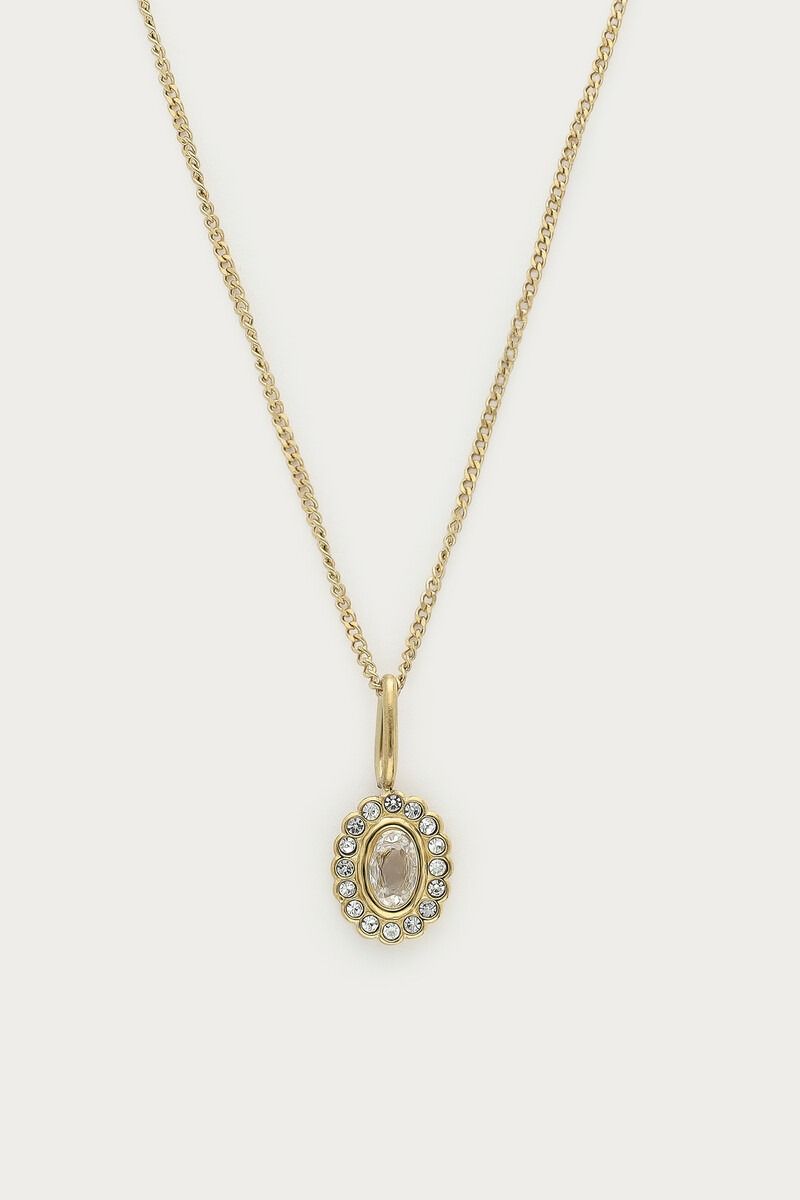 My Jewellery Magical ketting met ovalen strass steen Goud